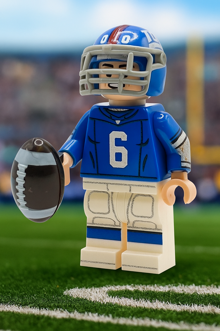 #6 QB NY Football Player Minifig for Lego 2