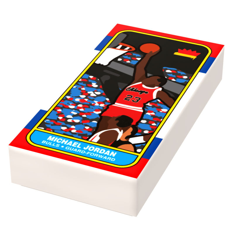MJ Rookie Card custom LEGO printed tile