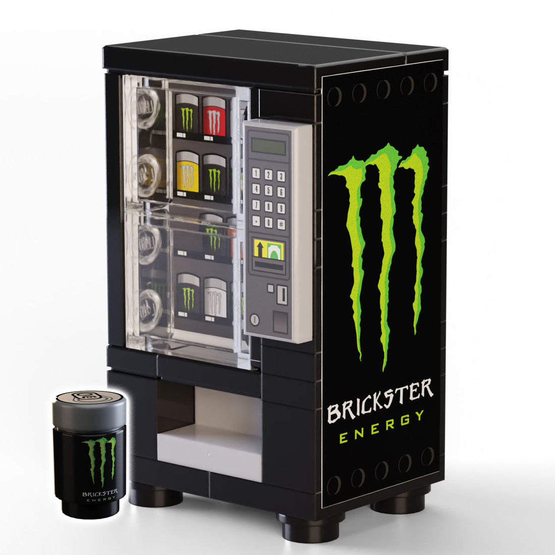 Brickster Energy Drink Minifig Vending Machine for Lego