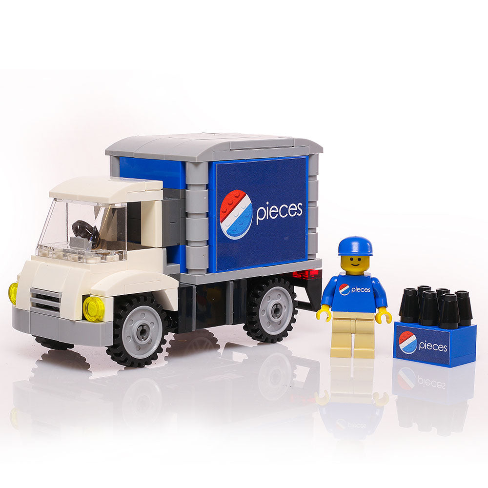 B3 Customs Pieces Soda Delivery Truck with Minifigure for Lego