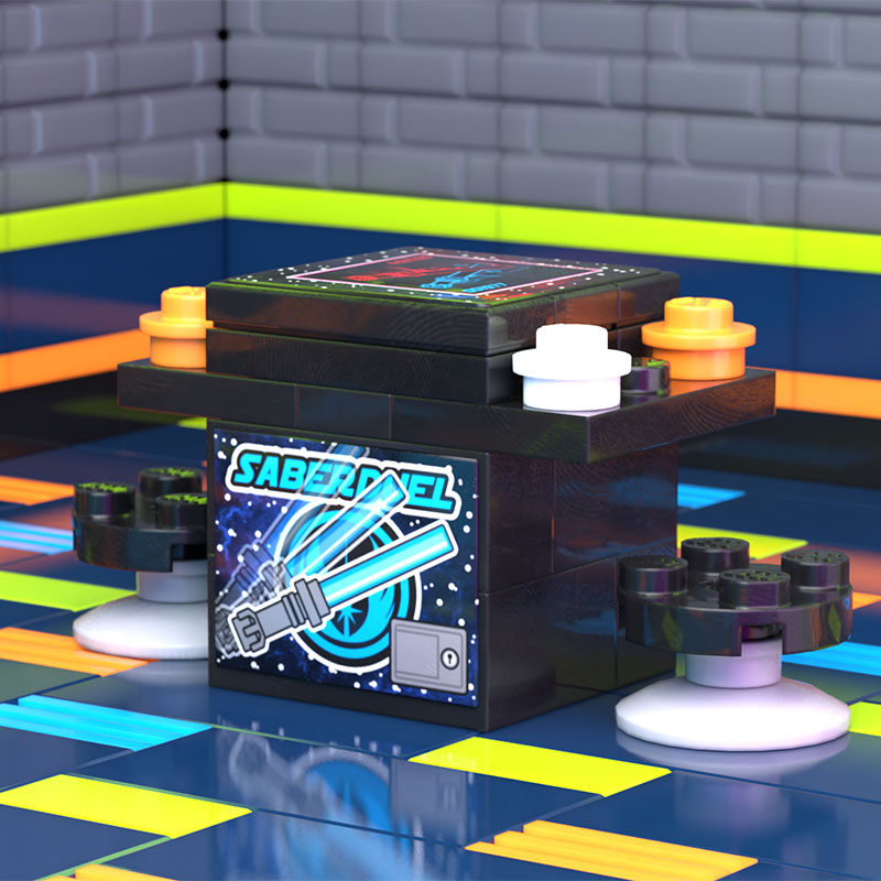 SW Saber Duel 2-Player Classic Arcade made using LEGO parts - B3 Customs 2