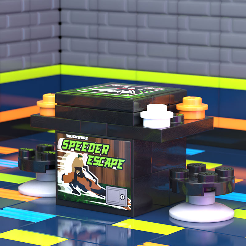 SW Speeder Escape 2-Player Classic Arcade made using LEGO parts - B3 Customs 2