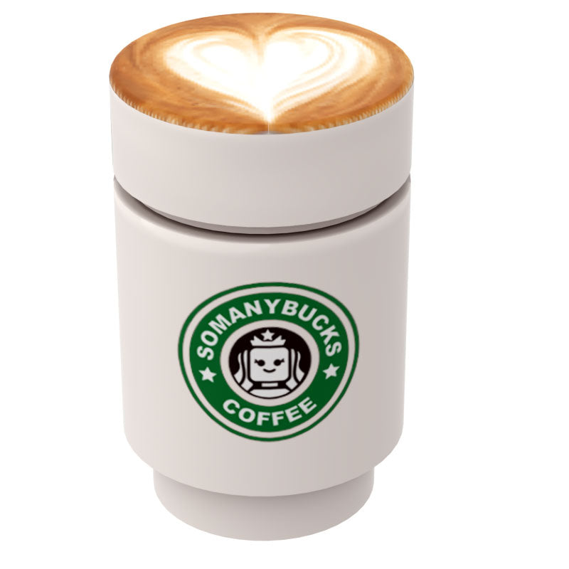 Somanybucks Coffee Cup with Heart Foam on Top - B3 Customs 