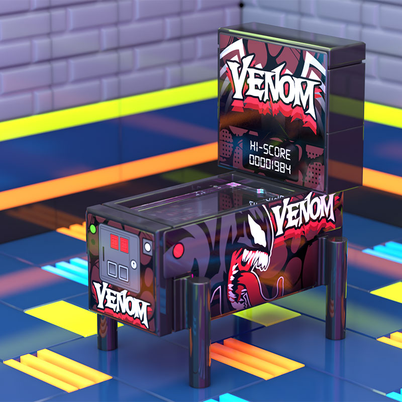Venom Pinball Arcade Machine Building Set made using LEGO parts 2