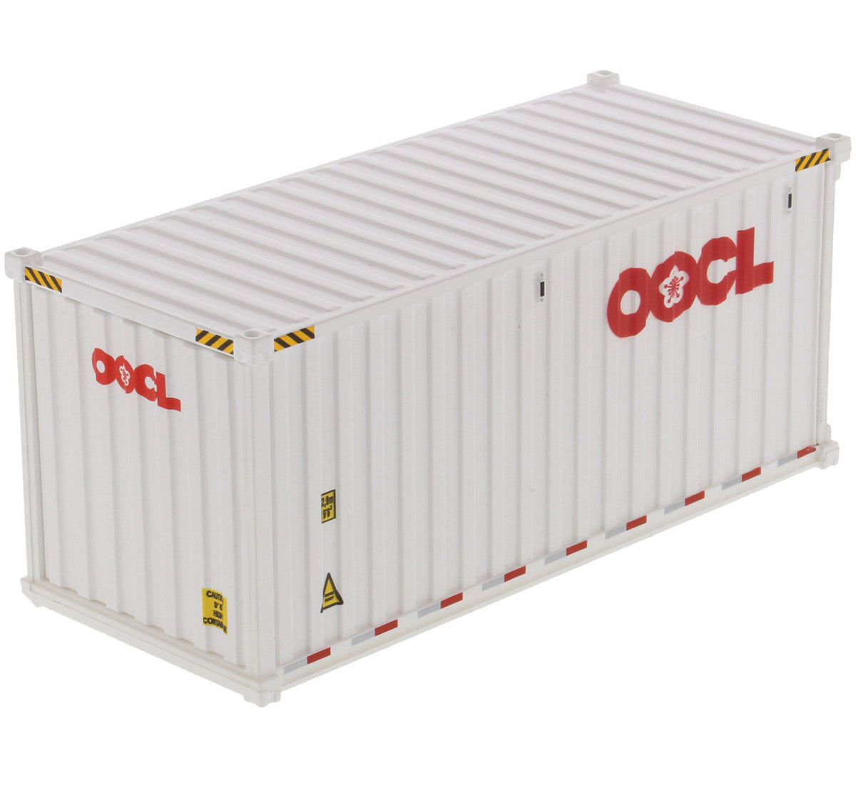 20' Dry Goods Sea Container "OOCL" White "Transport Series" 1/50 Model by Diecast Masters-1
