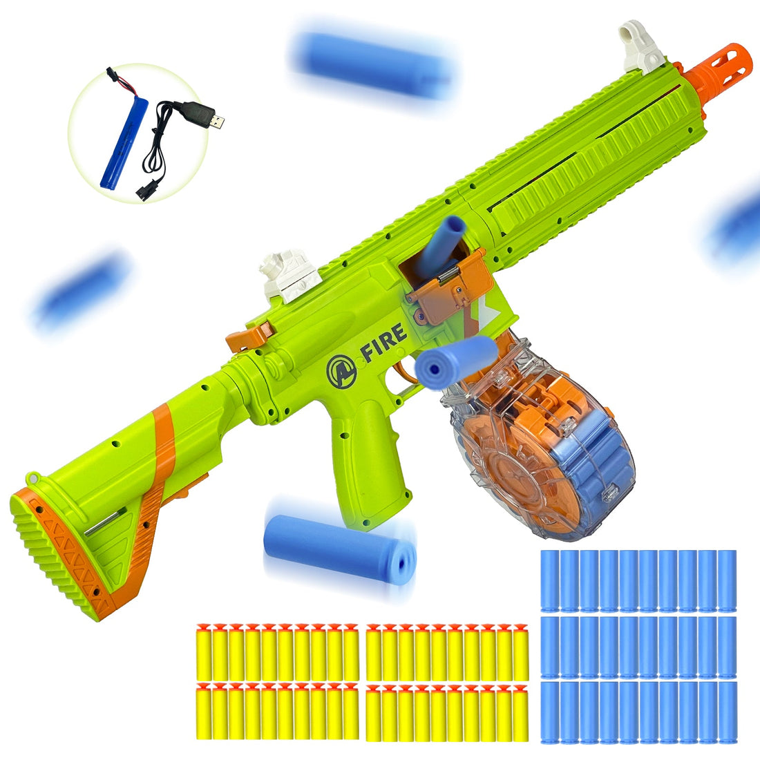 Semi-Automatic Toy Gun with Rechargeable Battery, 22-Round Magazine, and Shell Ejection Feature 2