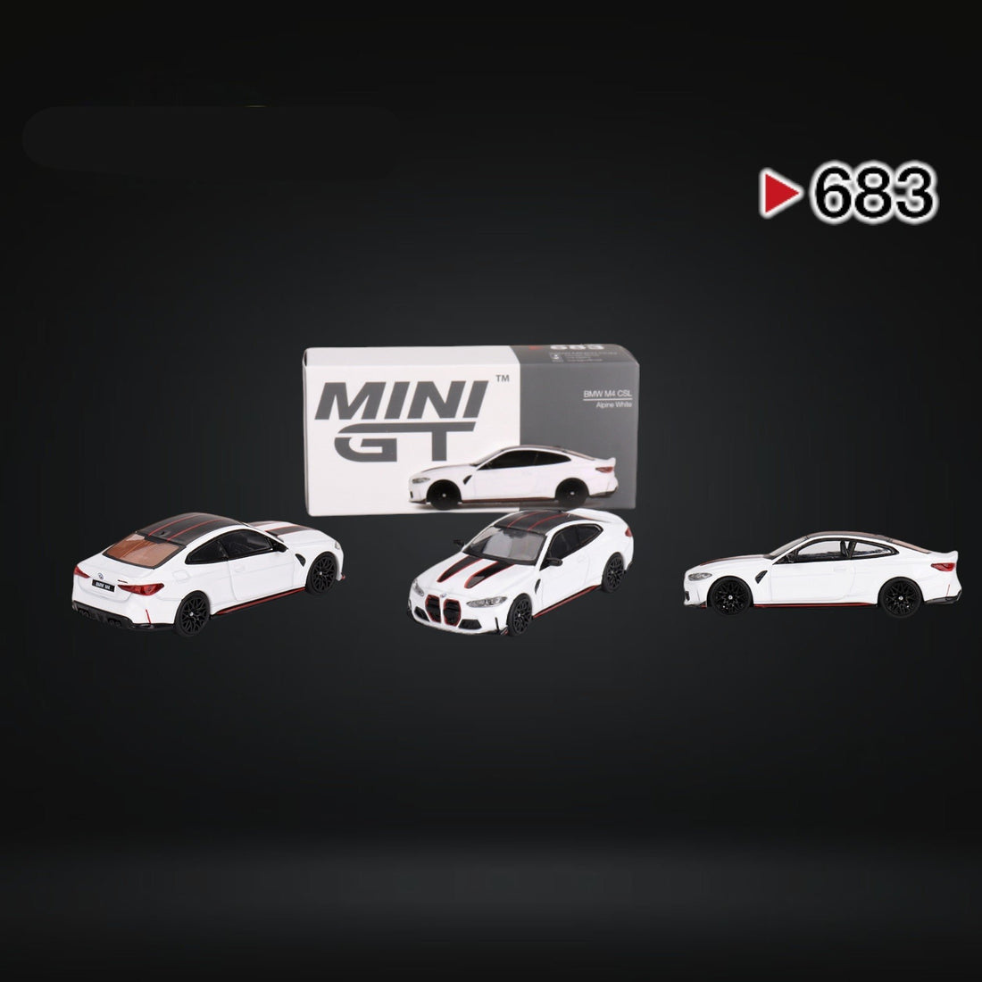 BMW M4 CSL Alpine White #683 1:64 MGT00683 by Mini-GT