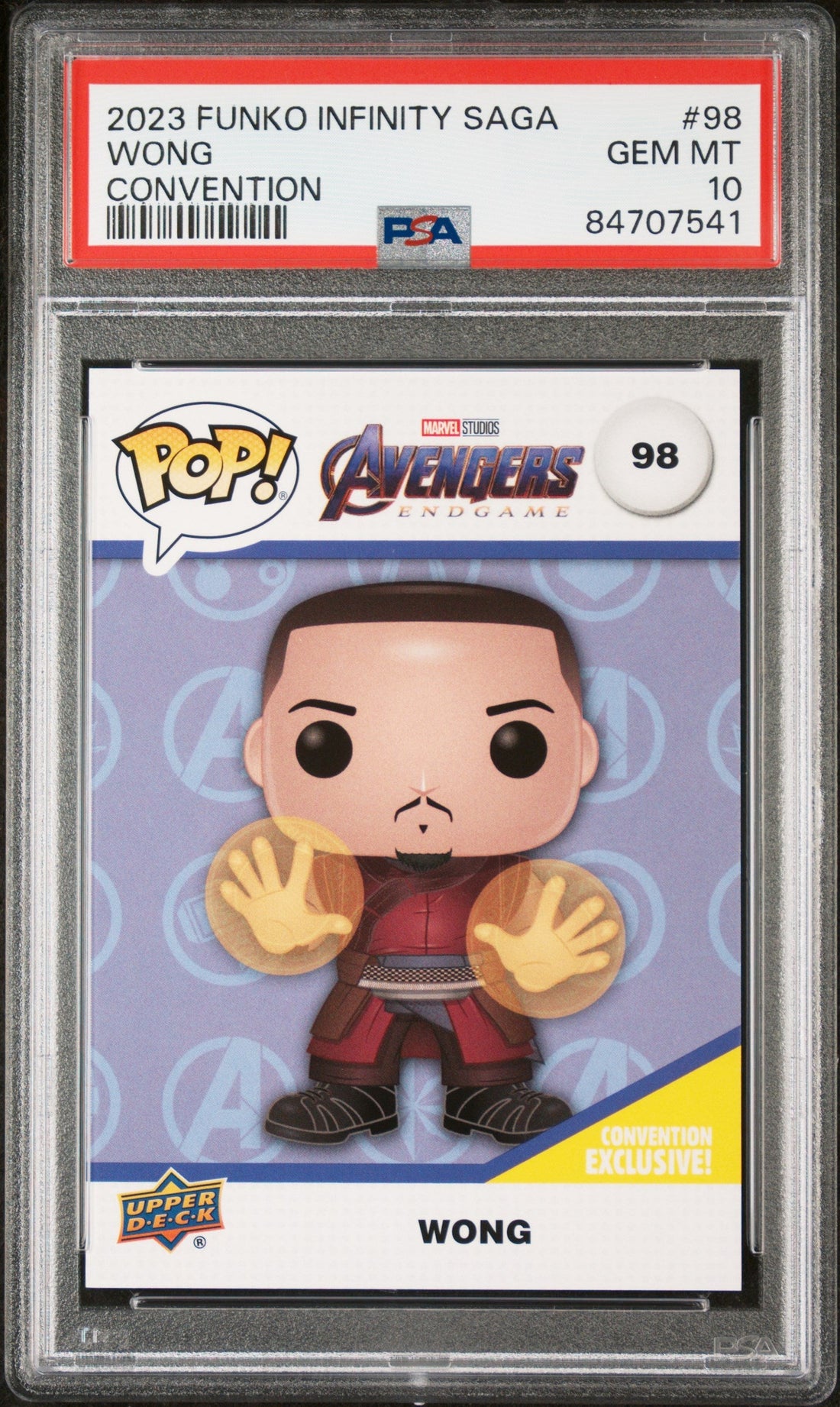 2023 UPPER DECK FUNKO POP MARVEL  WONG CONVENTION #98  PSA 10