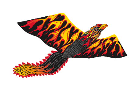 Kite - 74 inch (6 foot) Wingspan 3-D Nylon Firebird Phoenix Kite