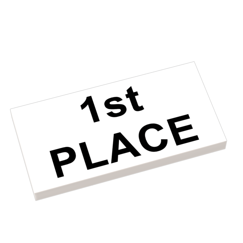 First Place Tile (2x4 Tile) for Lego
