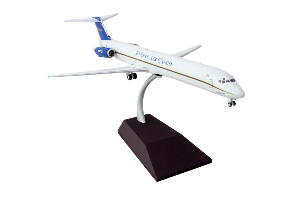 McDonnell Douglas MD-88 Commercial Aircraft "Everts Air Cargo" (N965CE) White with Blue Tail "Gemini 200" Series 1/200 Diecast Model Airplane by GeminiJets-1