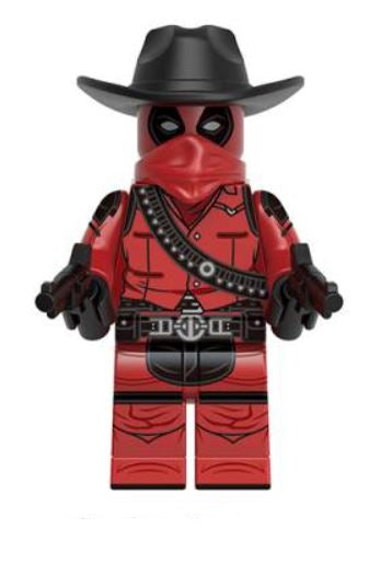 Red Cowbow Mercenary Custom Minifig for Lego