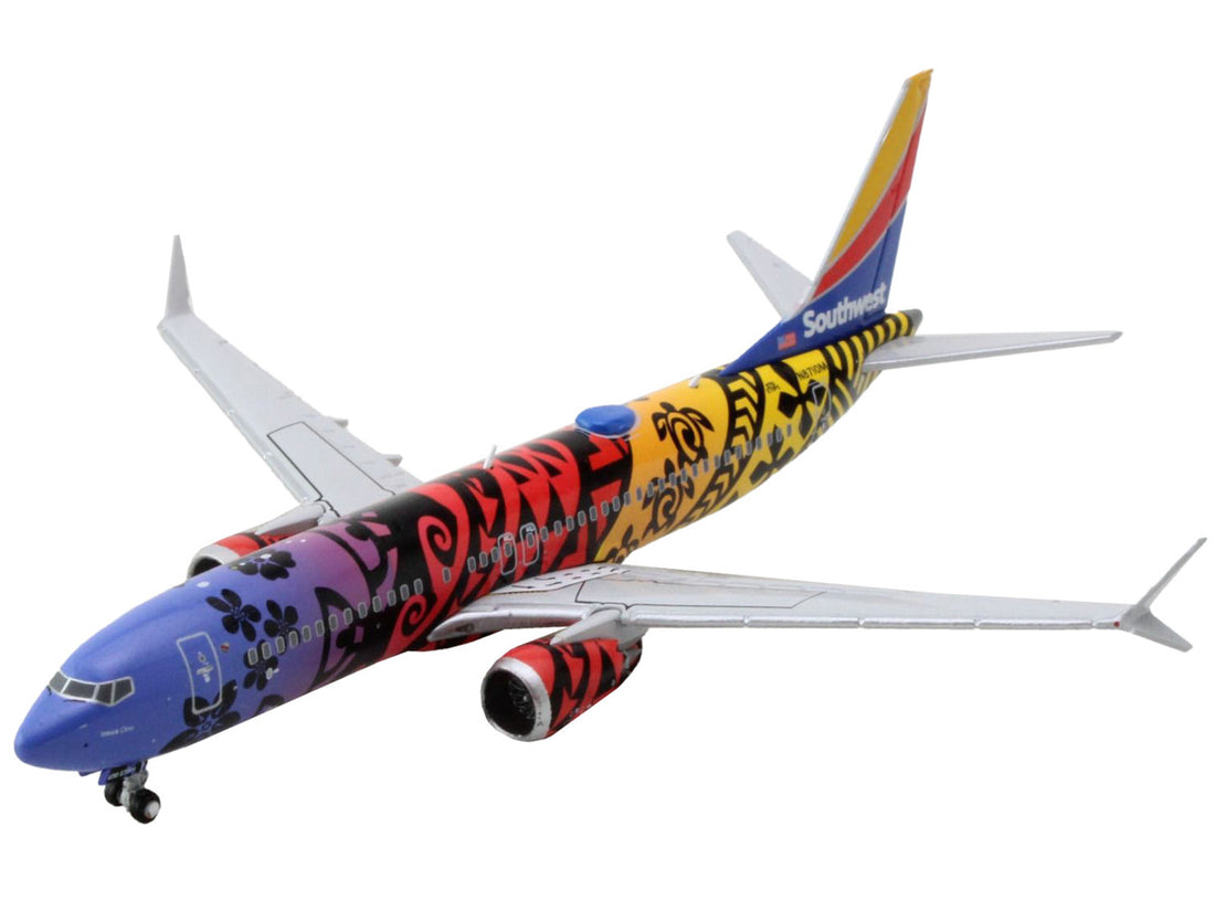 Boeing 737 MAX 8 Commercial Aircraft "Southwest Airlines - Imua One" Hawaiian Theme Livery 1/400 Diecast Model Airplane by GeminiJets-2