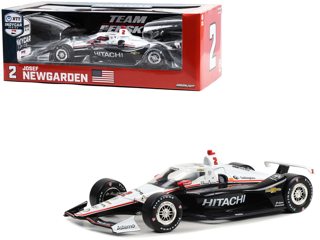 Dallara IndyCar #2 Josef Newgarden "Hitachi" Team Penske "NTT IndyCar Series" (2023) 1/18 Diecast Model Car by Greenlight-0