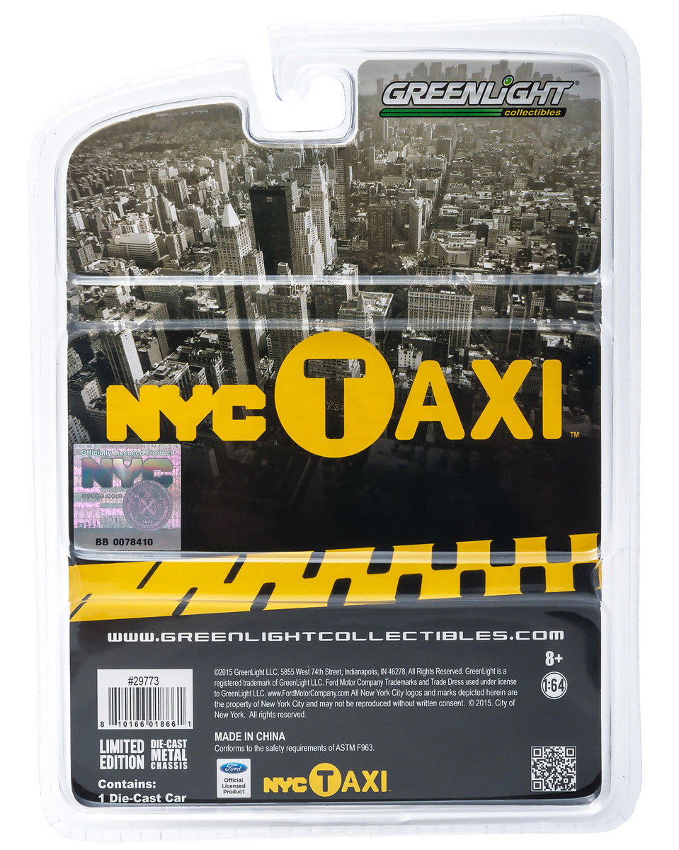 Ford Crown Victoria Yellow "NYC Taxi" (New York City) 1/64 Diecast Model Car by Greenlight