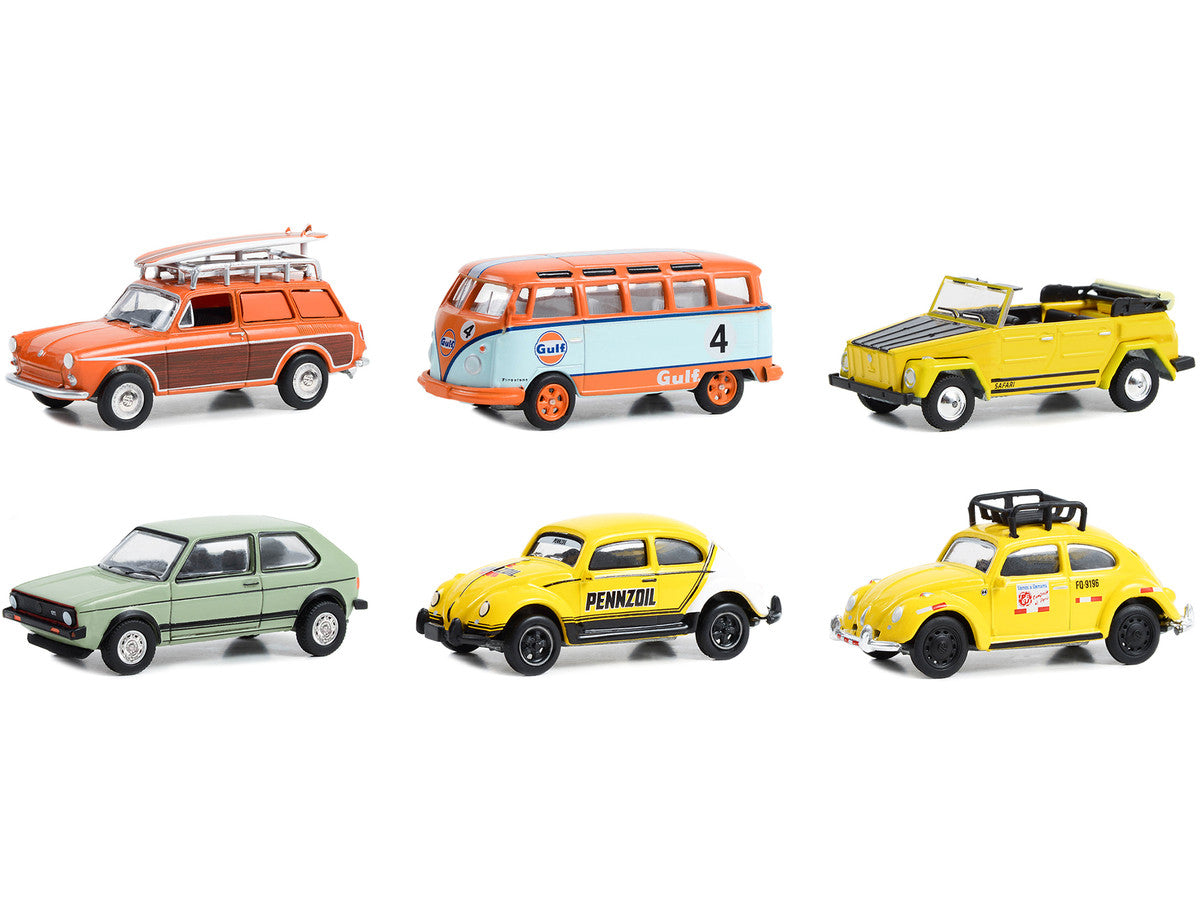 "Club Vee V-Dub" Set of 6 pieces Series 16 1/64 Diecast Model Cars by Greenlight-1