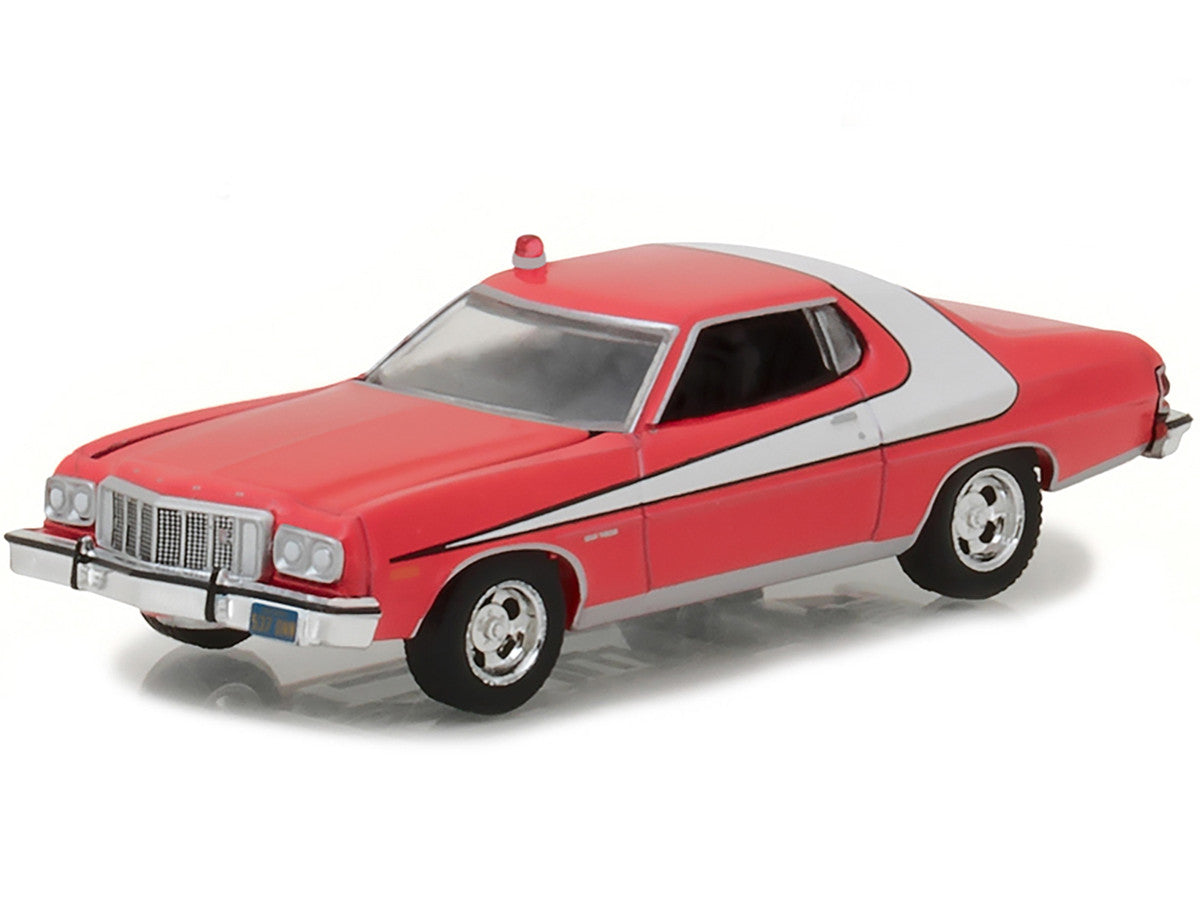Ford 1976 Gran Torino Red with White Stripe "Starsky and Hutch" (1975-1979) TV Series "Hollywood Series" Release 18 1/64 Diecast Model Car by Greenlight