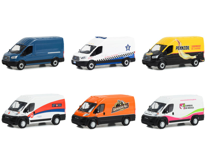 "Route Runners" Set of 6 Vans Series 5 1/64 Diecast Model Cars by Greenlight-1