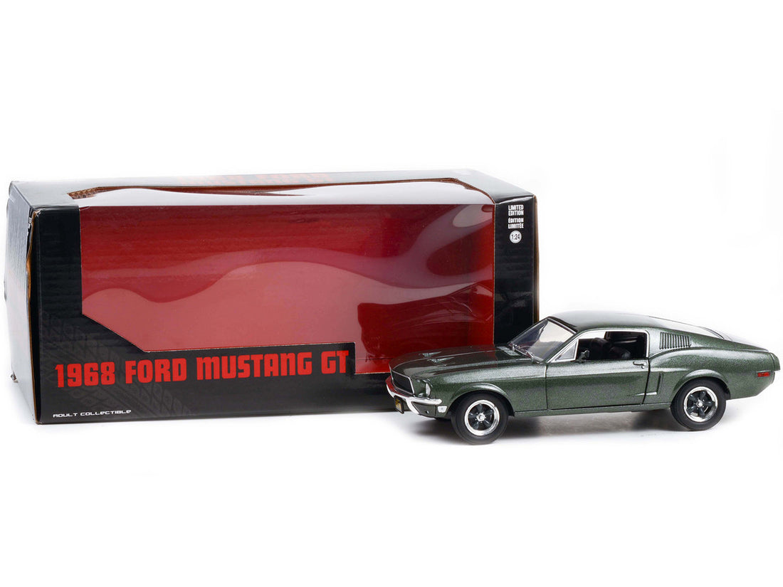 1968 Ford Mustang GT Fastback Highland Green Metallic 1/24 Diecast Model Car by Greenlight-2