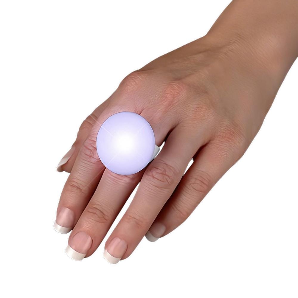 Huge Blink and Glow White LED Light Up Ring-2