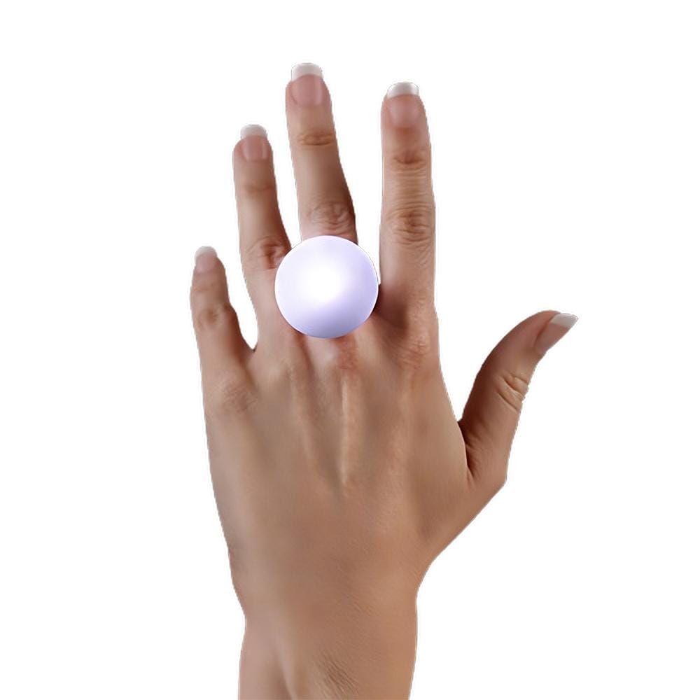 Huge Blink and Glow White LED Light Up Ring-3