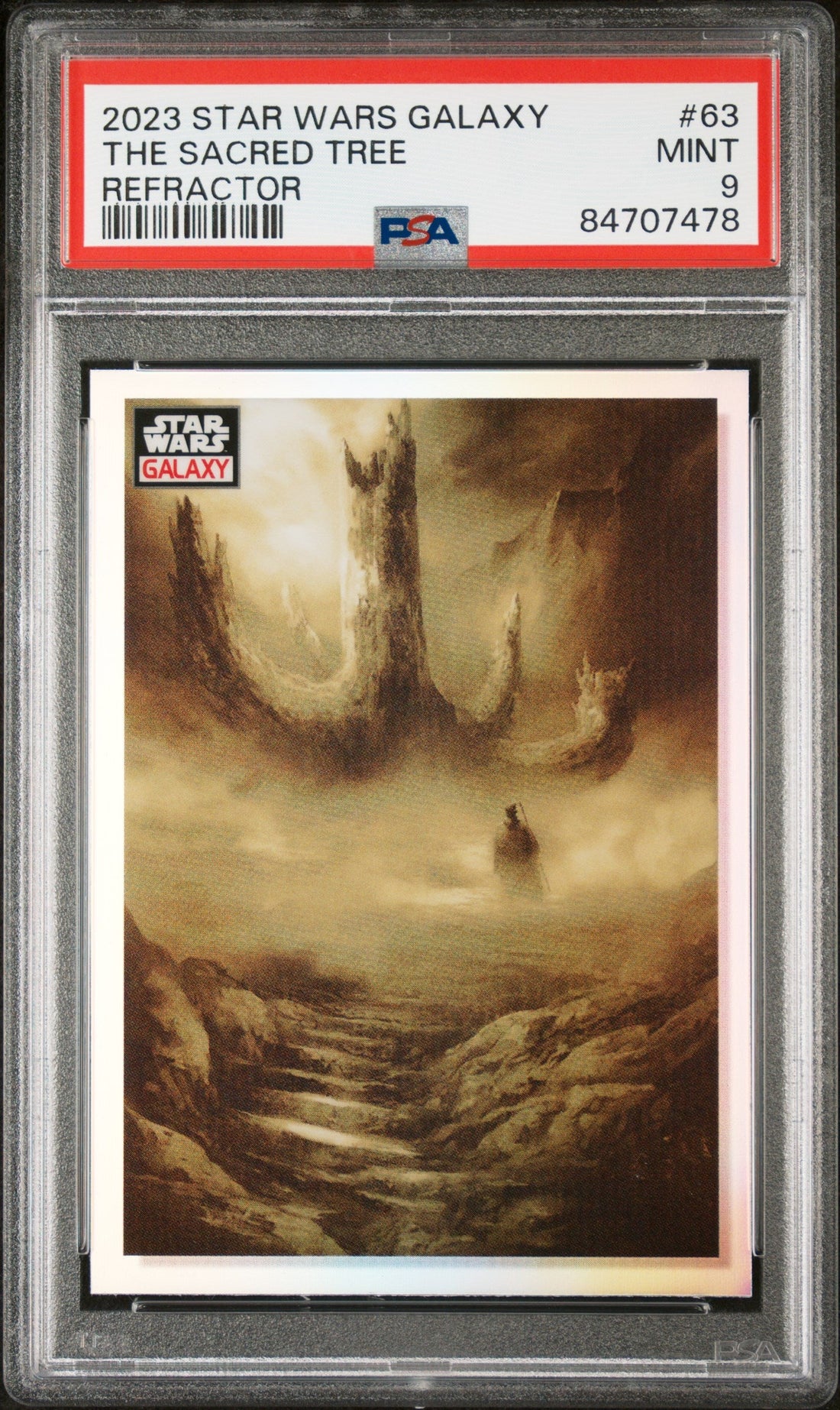 2023 TOPPS CHROME STAR WARS GALAXY THE SACRED TREE REFRACTOR #63 - PSA 9