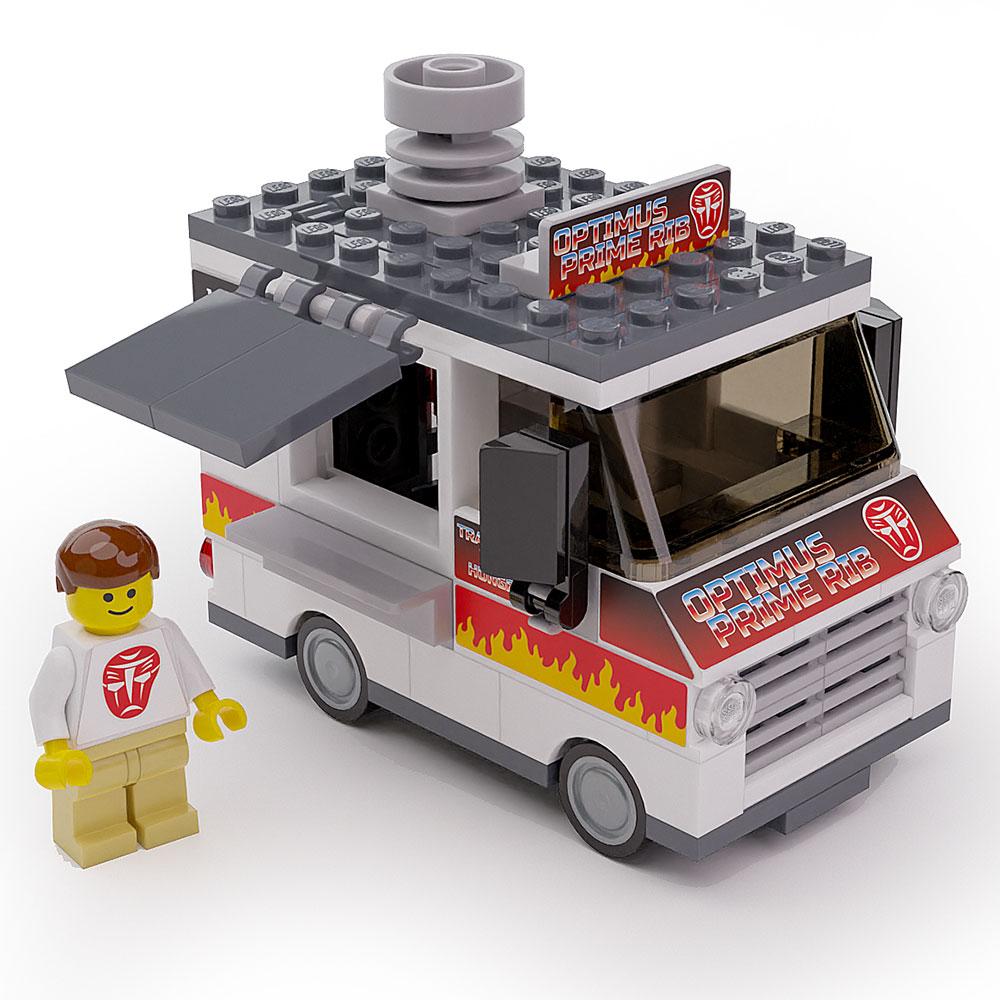 Optimus Prime Ribs - B3 Customs® Food Truck w/ Minifigure 2