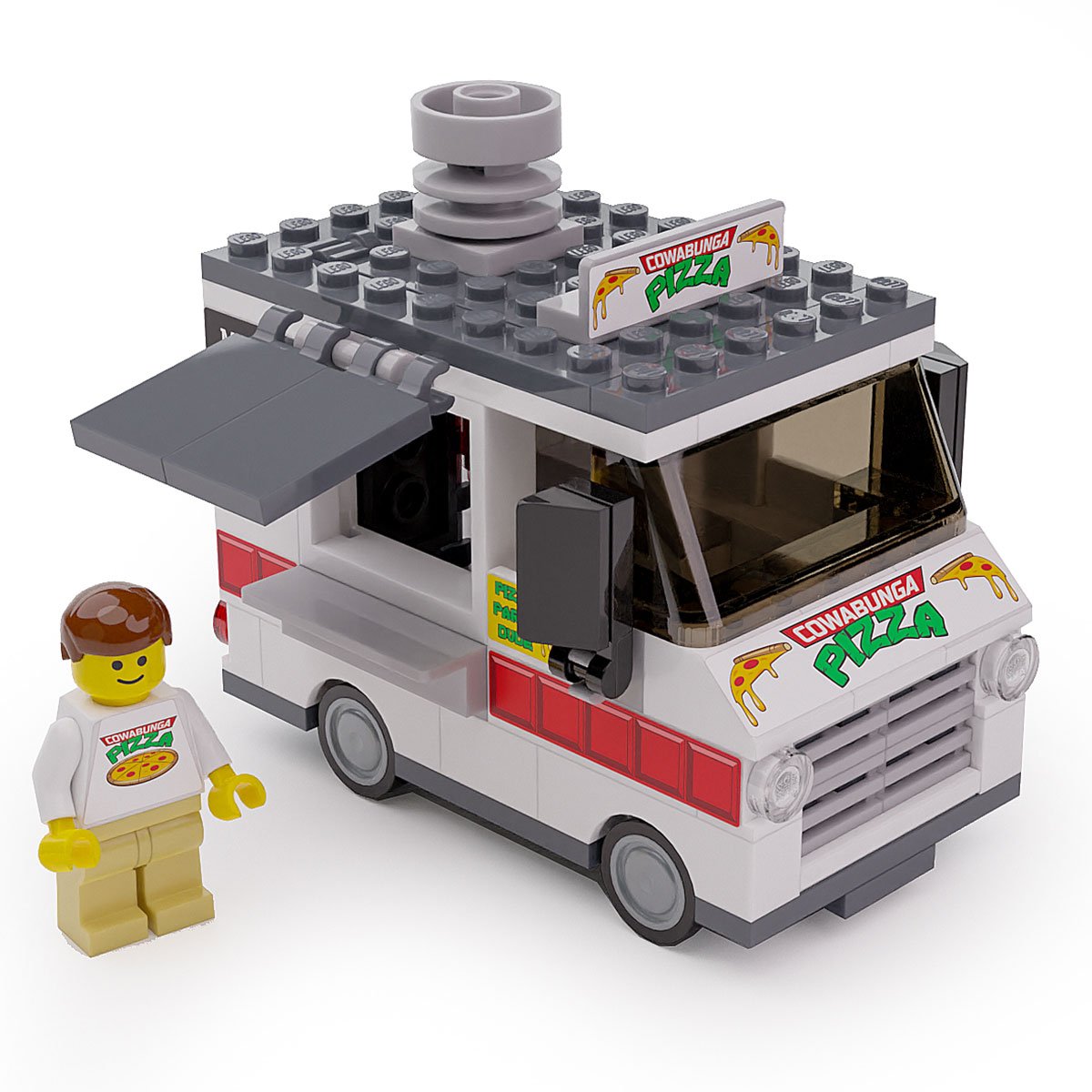 Cowabunga Pizza - B3 Customs® Food Truck w/ Minifigure 3