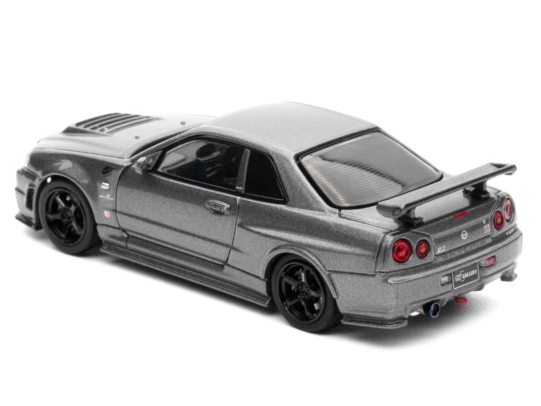 Nissan Skyline GT-R (R34) Z-Tune RHD (Right Hand Drive) Gray Metallic "Thailand Diecast Expo 2025 Event Edition" 1/64 Diecast Model Car by Inno Models-0