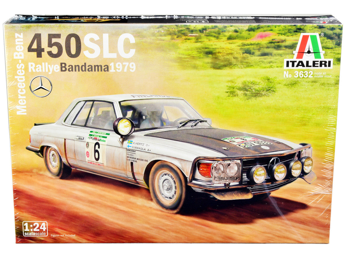 Skill 3 Model Kit Mercedes-Benz 450 SLC Winner "Rallye Bandama Ivory Coast" (1979) 1/24 Scale Model by Italeri-0