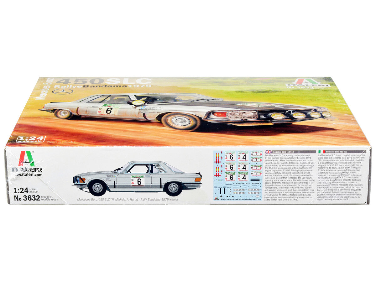Skill 3 Model Kit Mercedes-Benz 450 SLC Winner "Rallye Bandama Ivory Coast" (1979) 1/24 Scale Model by Italeri-1