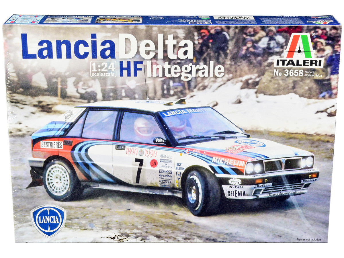 Skill 3 Model Kit Lancia Delta HF Integrale Rallye Monte Carlo (1990) 1/24 Scale Model by Italeri-0