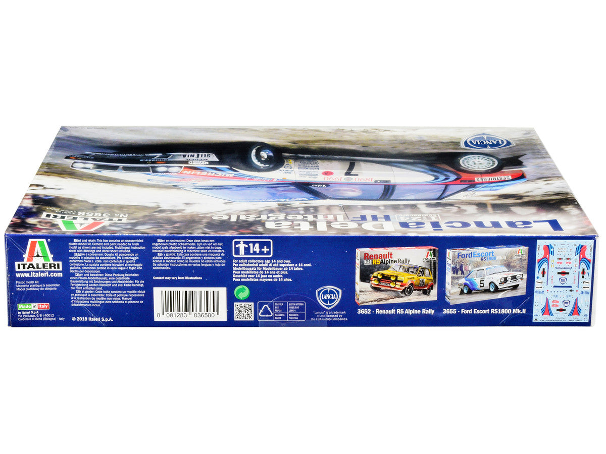Skill 3 Model Kit Lancia Delta HF Integrale Rallye Monte Carlo (1990) 1/24 Scale Model by Italeri-2