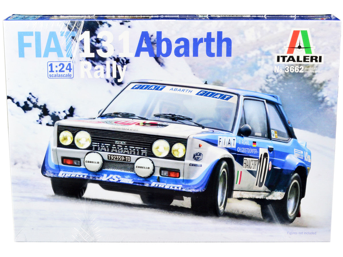 Skill 3 Model Kit Fiat 131 Abarth Rally #10 Winner "Montecarlo Rally" (1980) 1/24 Scale Model by Italeri-0