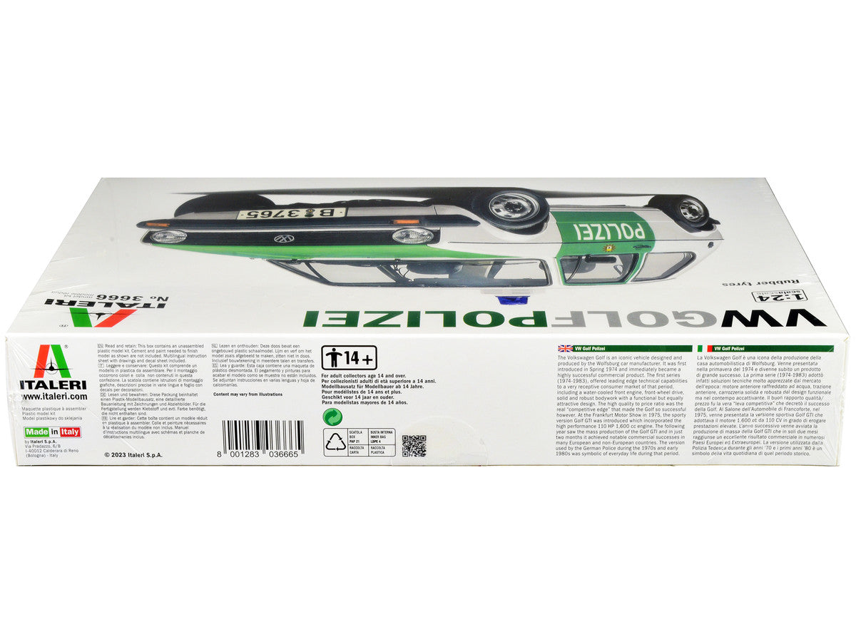 Skill 3 Model Kit 1978 Volkswagen Golf "Berlin Polizei (Police) Department" 1/24 Scale Model by Italeri-2