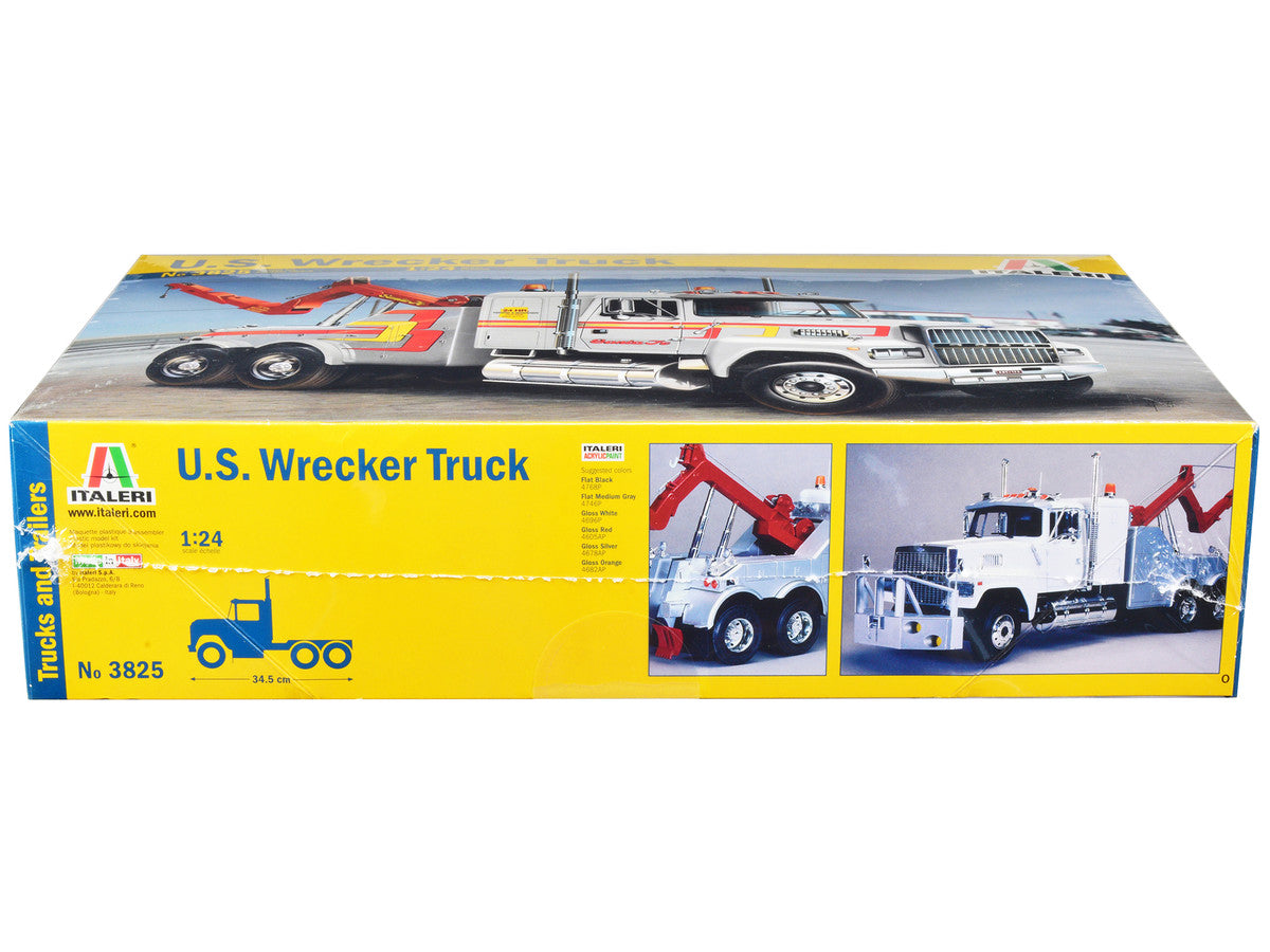 Skill 4 Model Kit U.S. Wrecker Tow Truck 1/24 Scale Model by Italeri-1