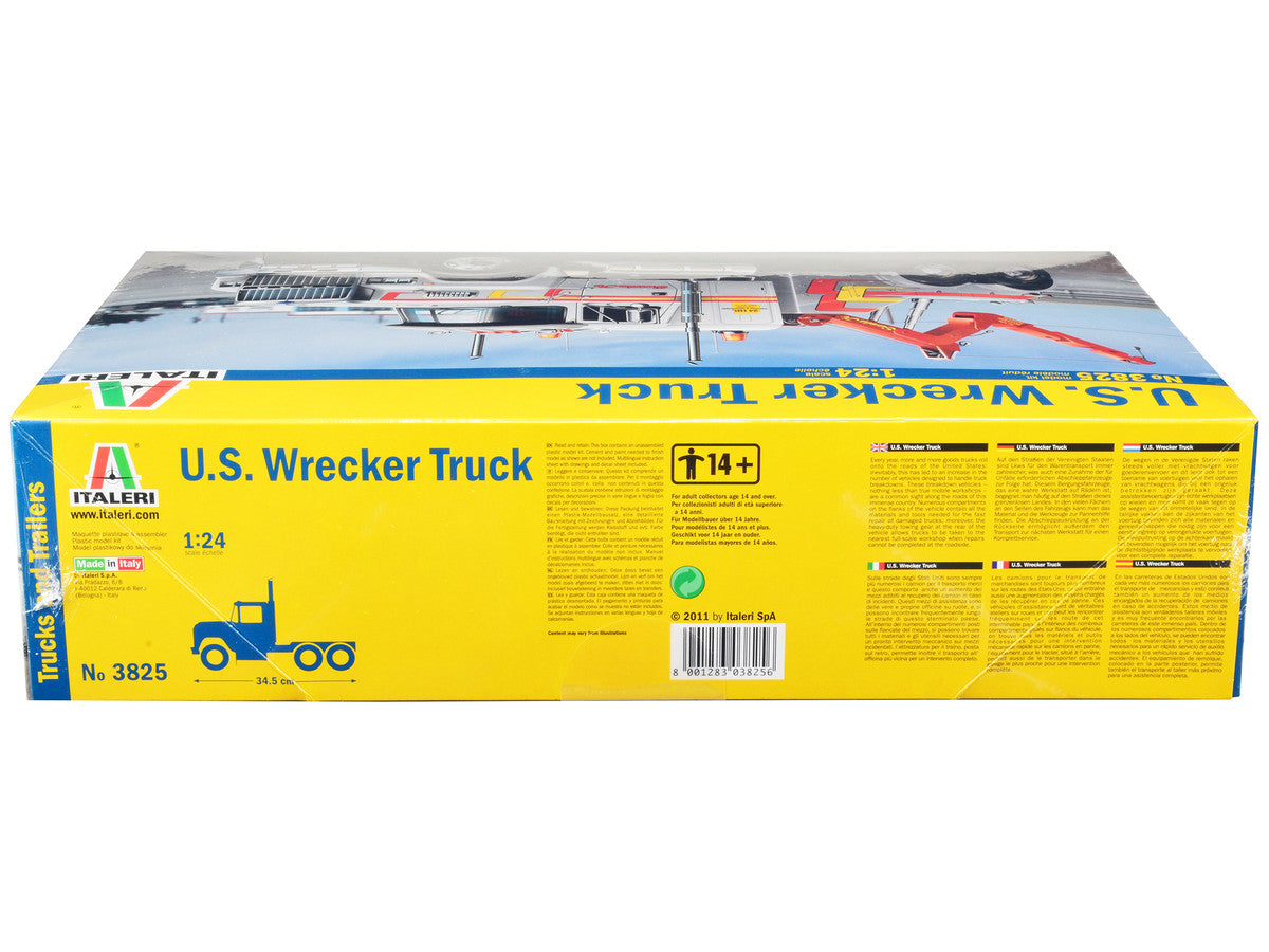 Skill 4 Model Kit U.S. Wrecker Tow Truck 1/24 Scale Model by Italeri-2