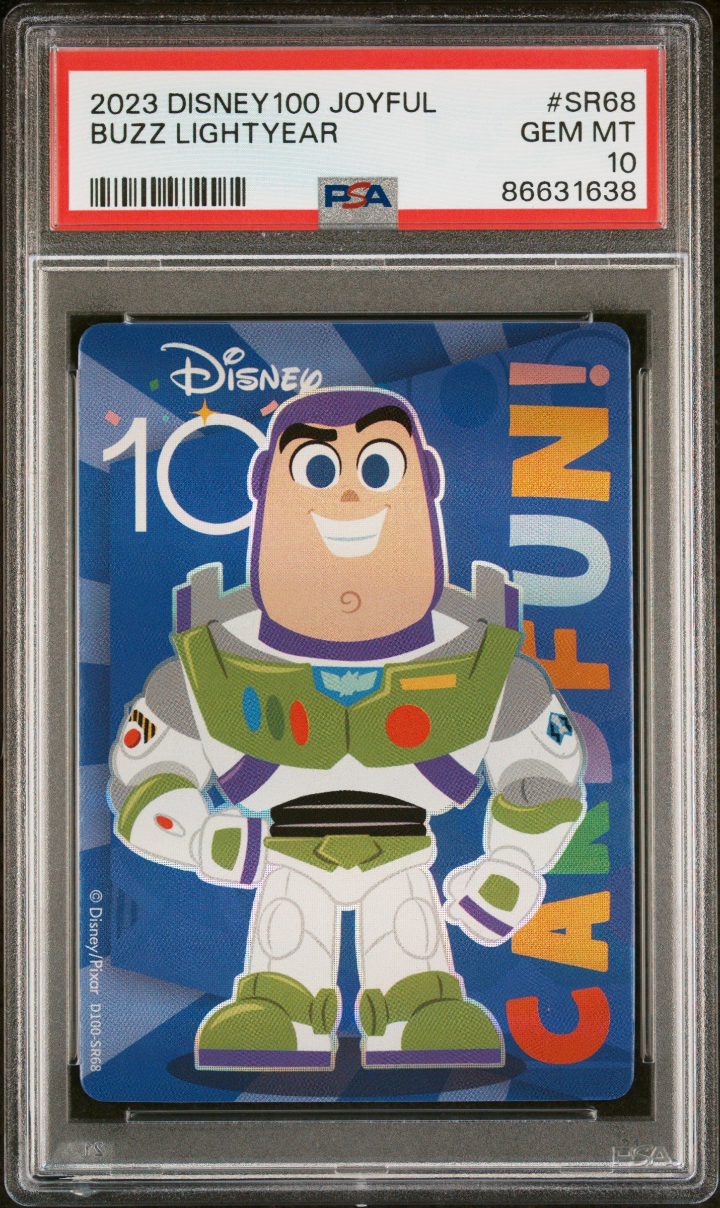 2023 CARD FUN DISNEY 100 JOYFUL BUZZ LIGHTYEAR SR68 PSA 10