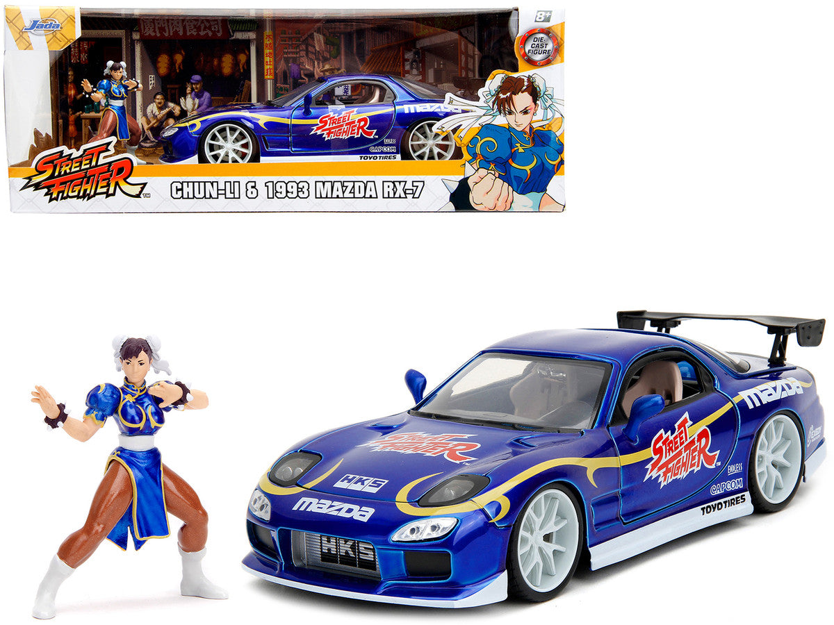 Mazda 1993 RX-7 Candy Blue Metallic with Graphics and Chun-Li