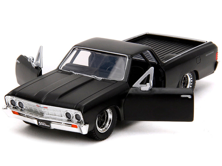 1967 Chevrolet El Camino Matt Black "Fast & Furious" Series 1/32 Diecast Model Car by Jada-1