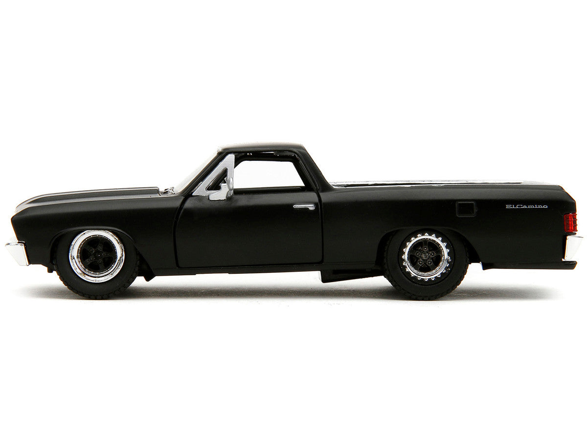 1967 Chevrolet El Camino Matt Black "Fast & Furious" Series 1/32 Diecast Model Car by Jada-2