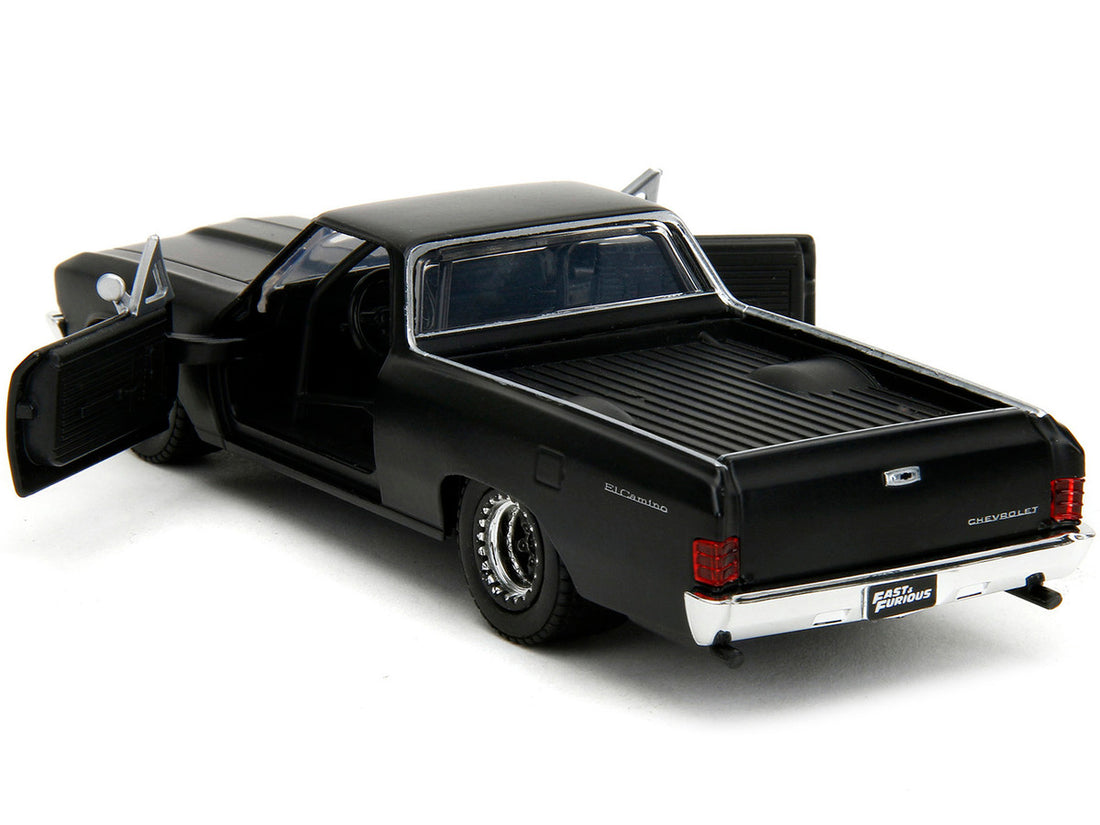 1967 Chevrolet El Camino Matt Black "Fast & Furious" Series 1/32 Diecast Model Car by Jada-3