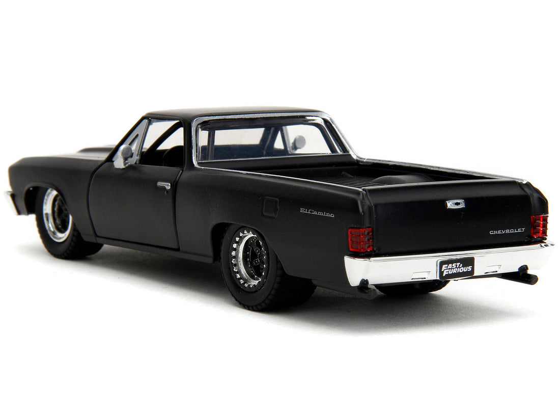 1967 Chevrolet El Camino Matt Black "Fast & Furious" Series 1/32 Diecast Model Car by Jada-4