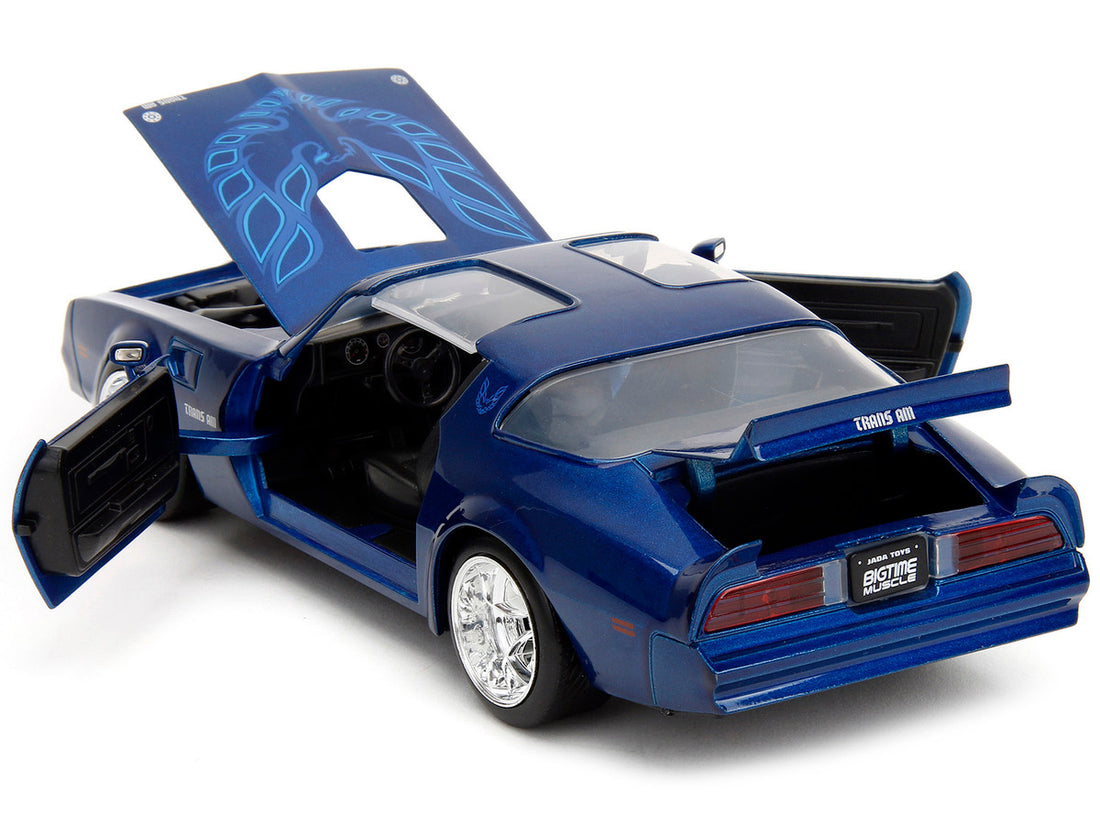 1977 Pontiac Firebird Trans Am Blue Metallic "Bigtime Muscle" Series 1/24 Diecast Model Car by Jada-3