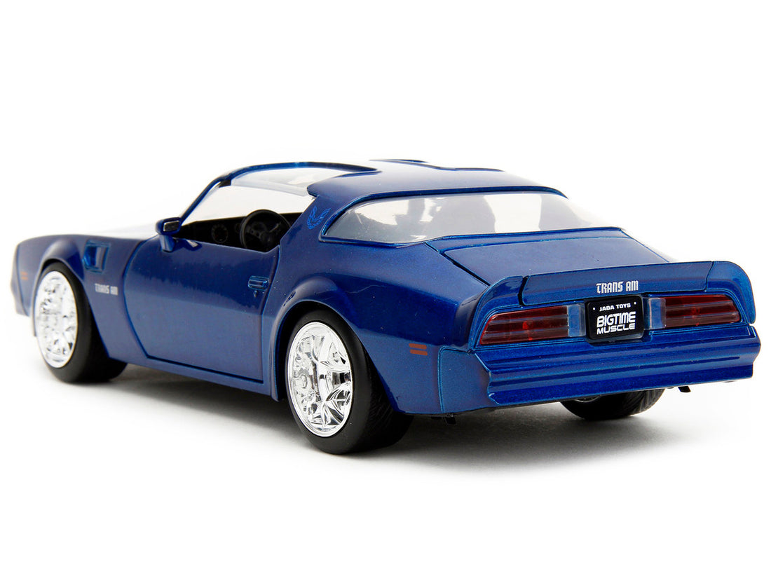 1977 Pontiac Firebird Trans Am Blue Metallic "Bigtime Muscle" Series 1/24 Diecast Model Car by Jada-4