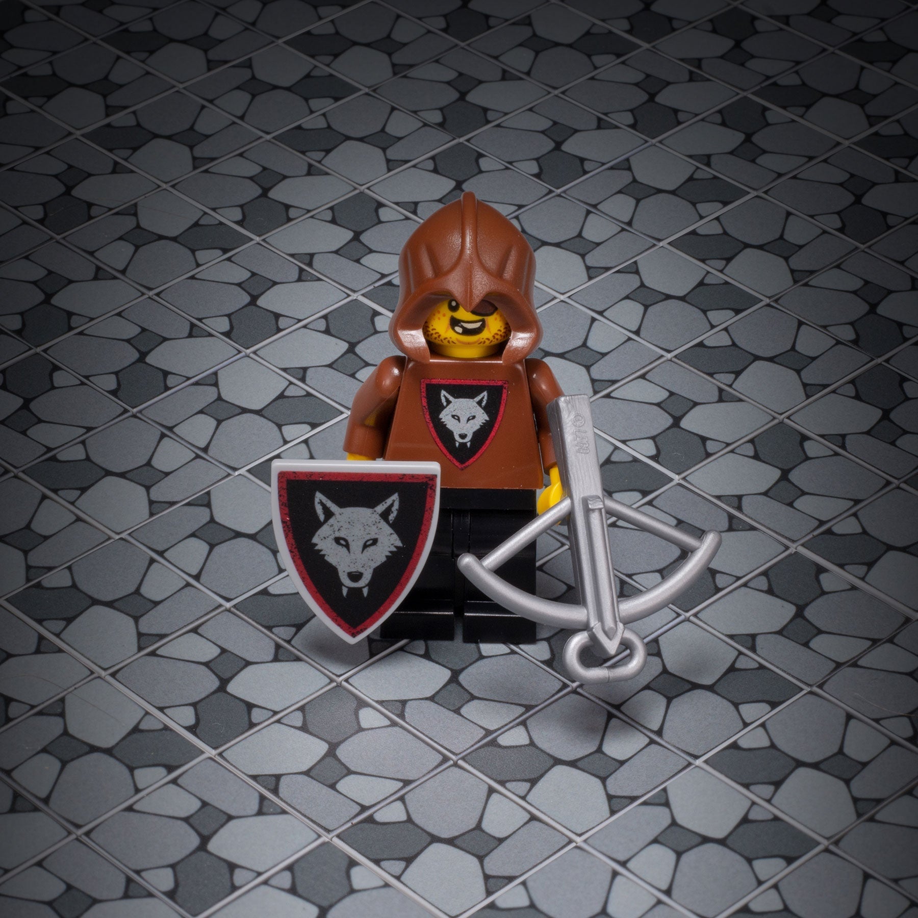 Cobblestone Flooring - Custom Printed 2x2 Tile made using LEGO part