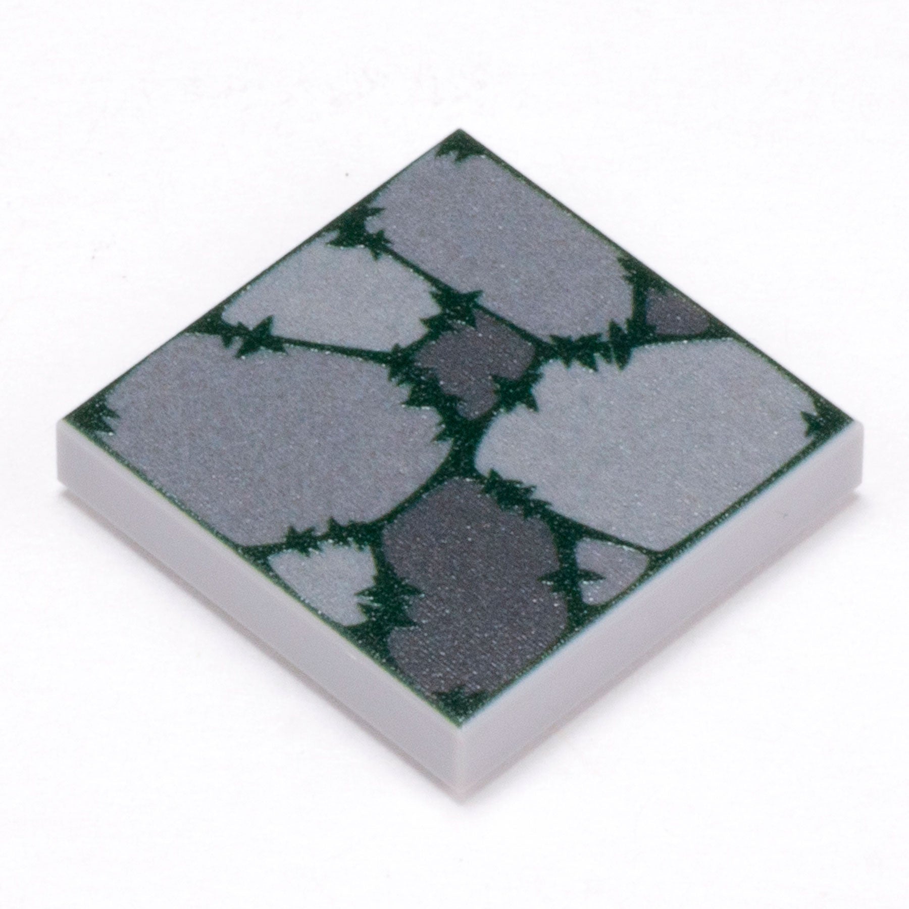 B3 Customs Cobblestone (Plant Overgrowth) Tile Part Pack (20 Tiles) made with LEGO parts 3