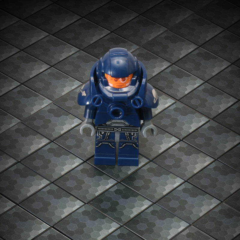 Black Shades HEX Flooring - Custom Printed 2x2 Lego Tile 4