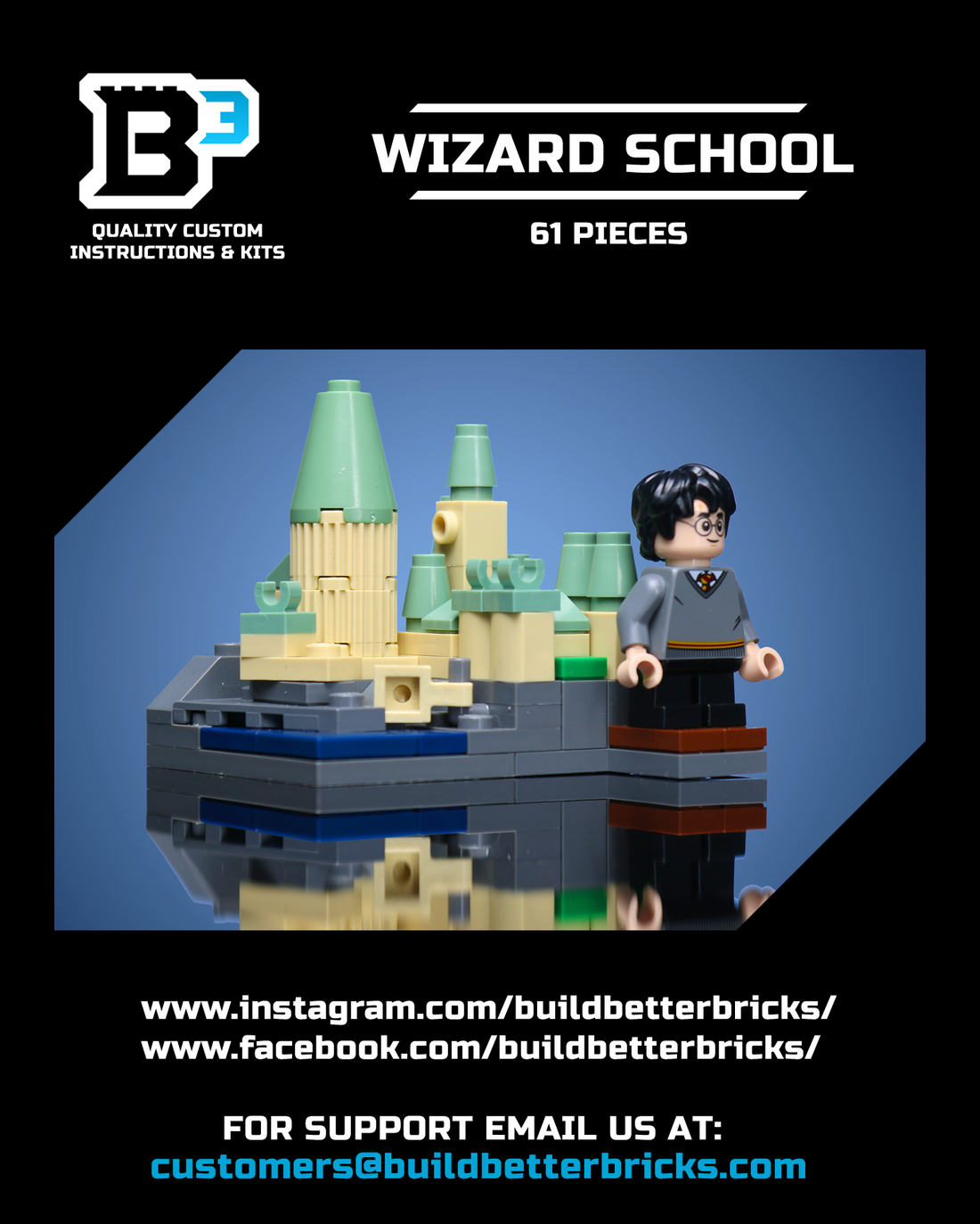 Custom Mini Wizard's School with Harry Potter Minifigure 3