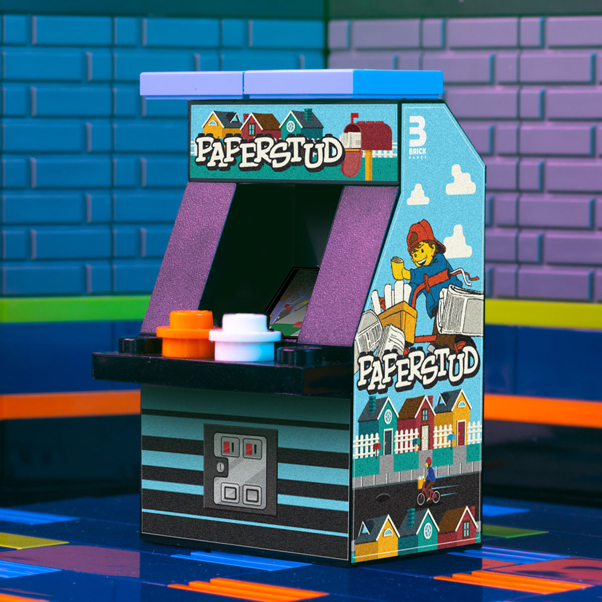 Paper Stud - B3 Customs Arcade Machine made using LEGO parts 2